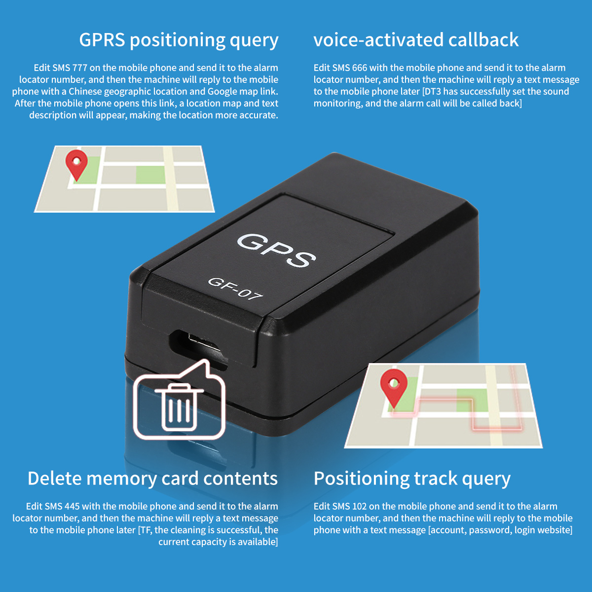 Mini Portable Magnetic GPS Tracking Device