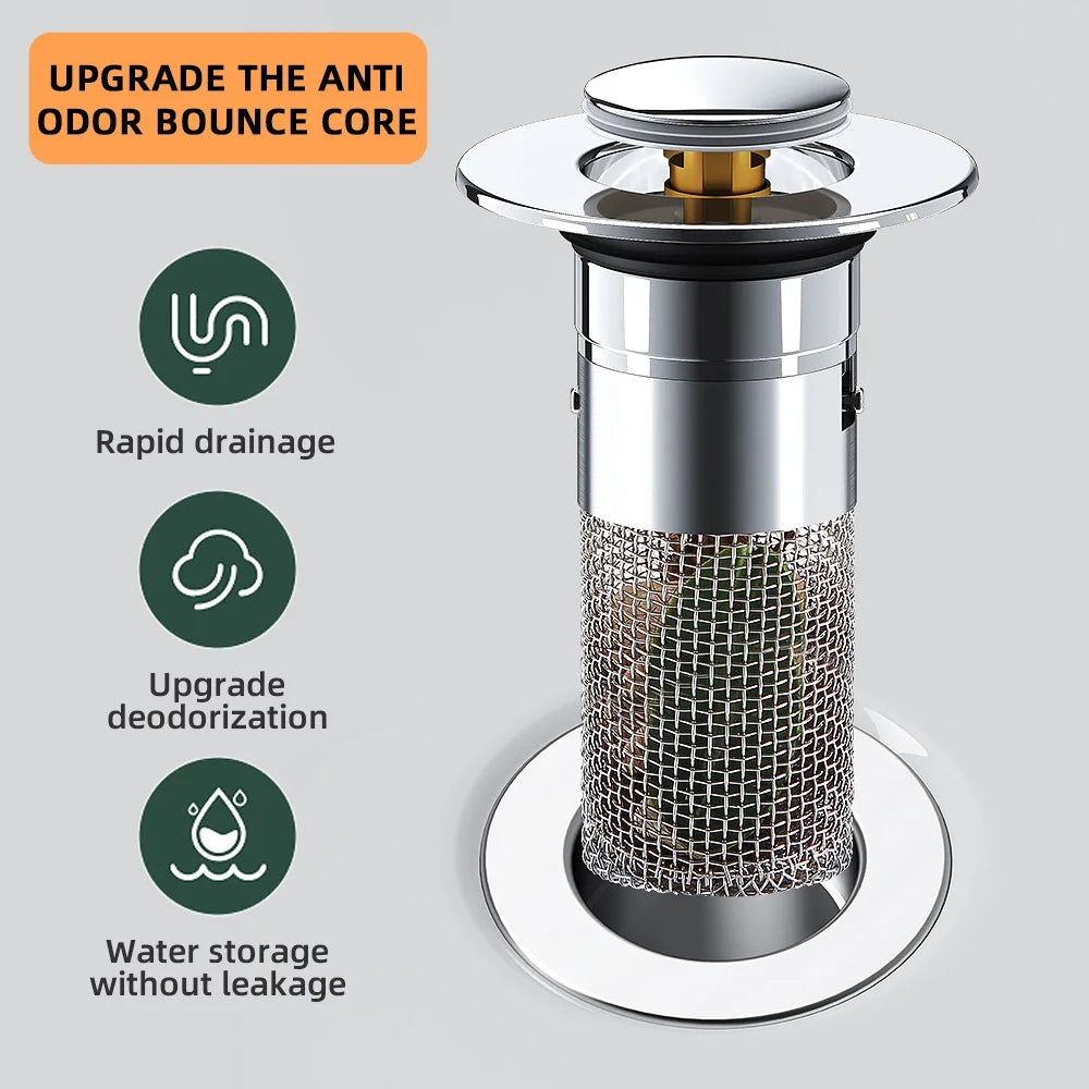 Auto-Rise Anti-Clog Sink Filter