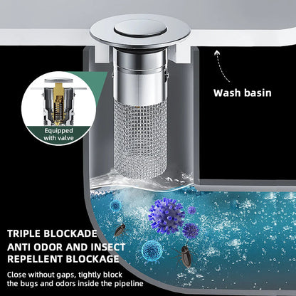 Auto-Rise Anti-Clog Sink Filter
