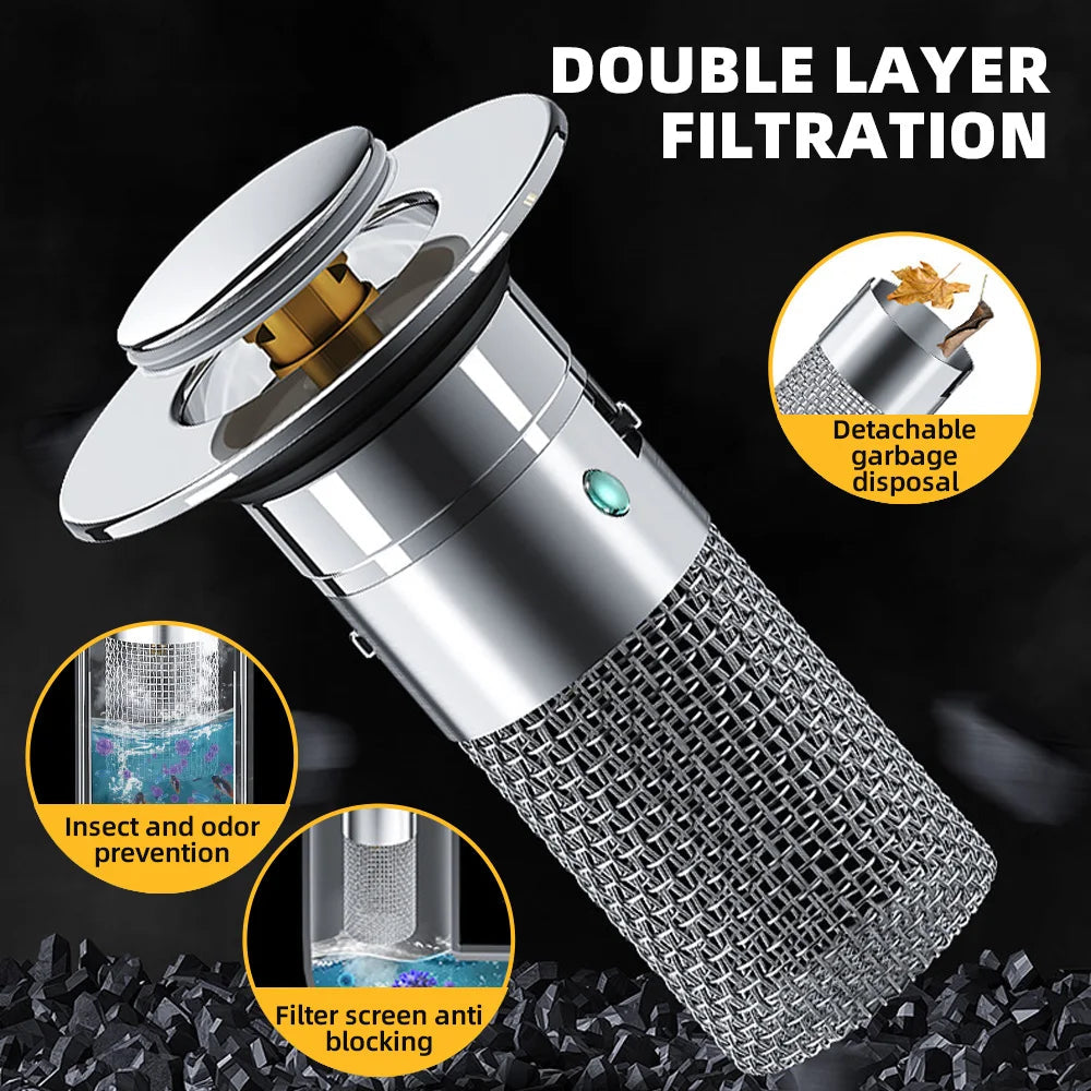Auto-Rise Anti-Clog Sink Filter