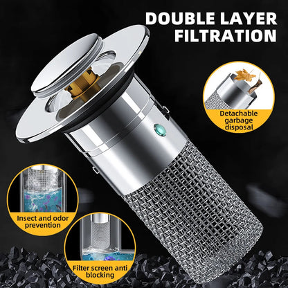 Auto-Rise Anti-Clog Sink Filter