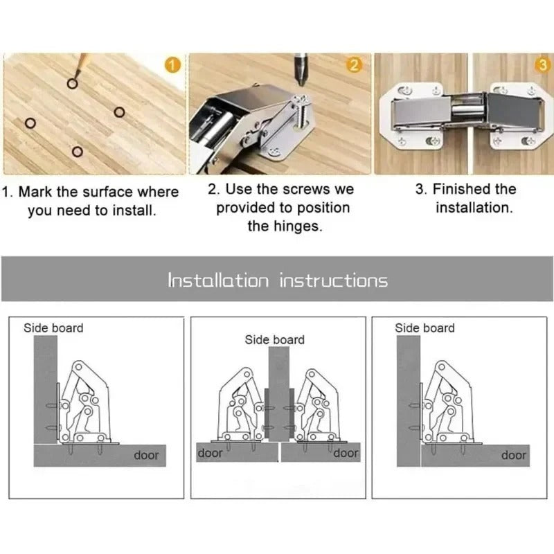 10-Pack Premium Cabinet Hinges